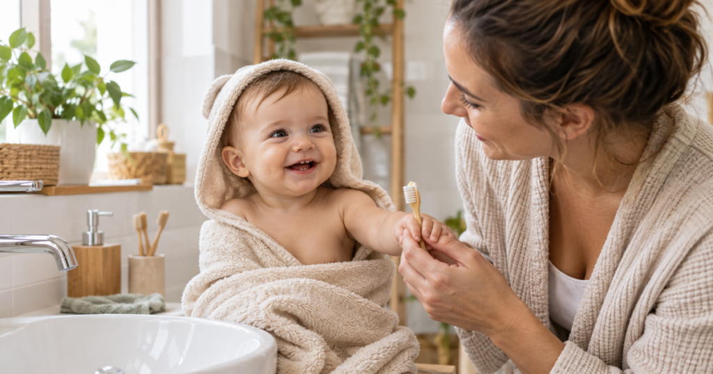 Brosser les dents de bébé : gestes simples dès les premières dents
